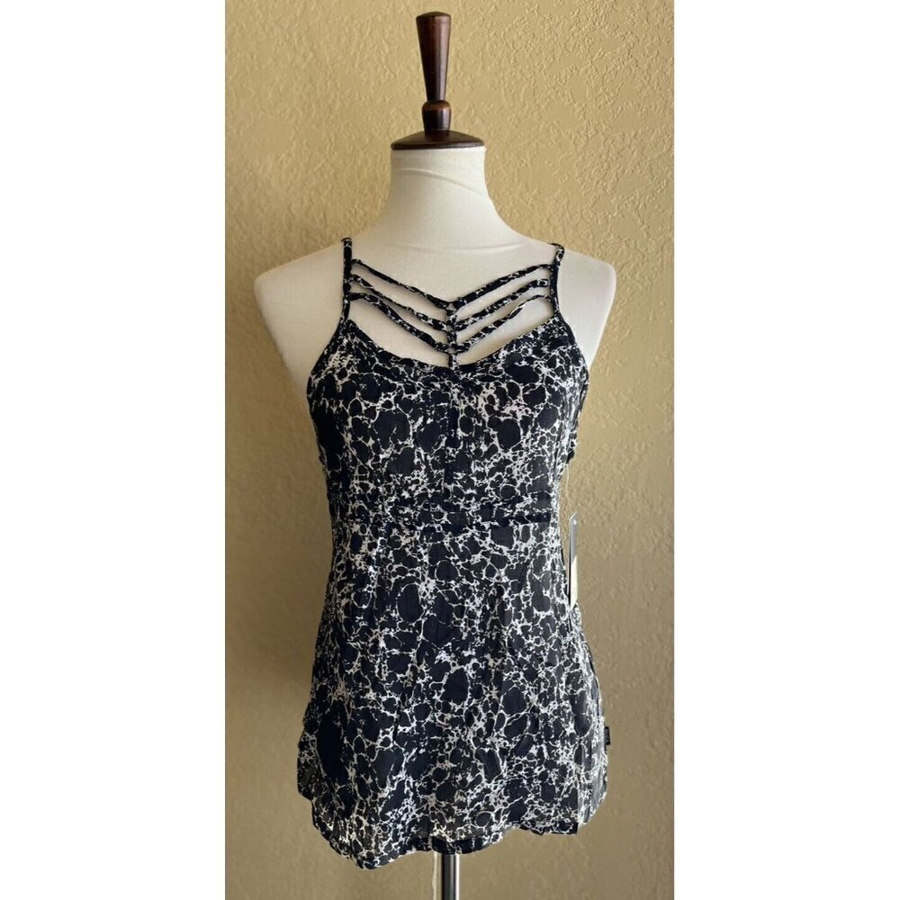 RVCA Women's Cut out Net Younger Days Strappy Tank Top Size Small - Picture 11 of 11